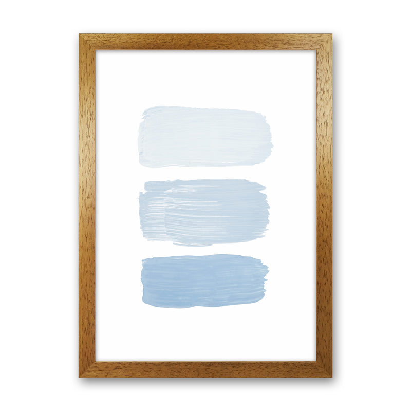 The Blue Strokes Abstract Art Print by Seven Trees Design Oak Grain