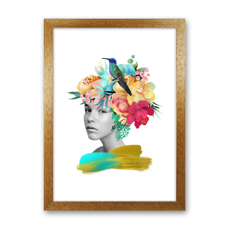 The Girl And The Paradise Art Print by Seven Trees Design Oak Grain