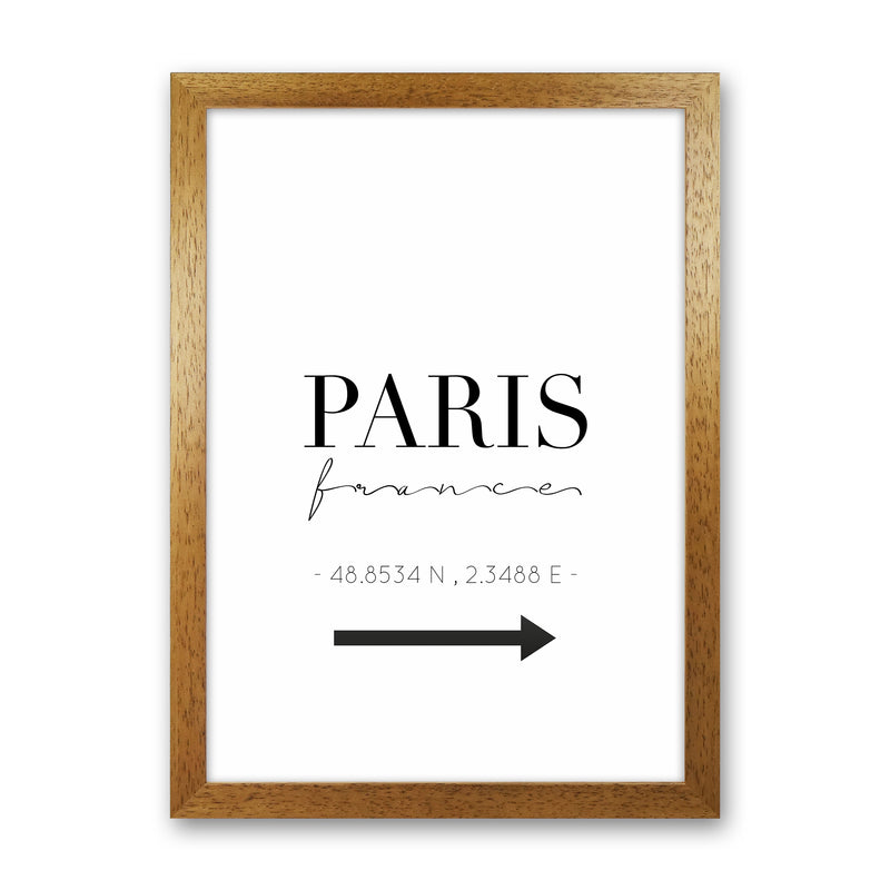 To Paris Sign Art Print by Seven Trees Design Oak Grain
