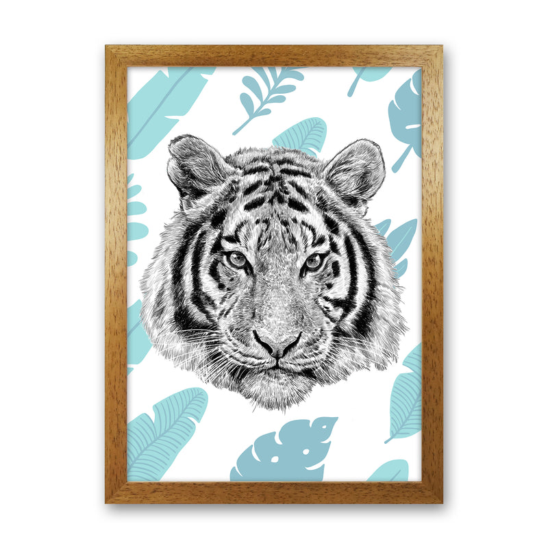 Tropical Tiger Animal Art Print by Seven Trees Design Oak Grain