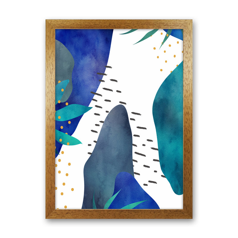 Watercolor Abstract Jungle Art Print by Seven Trees Design Oak Grain