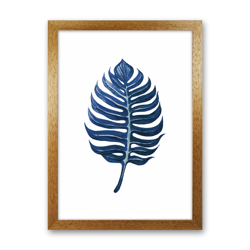 Watercolor Blue Leaf II Art Print by Seven Trees Design Oak Grain