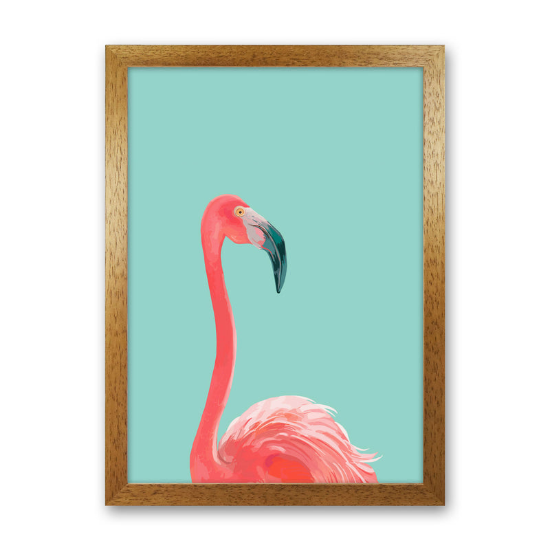Flamingo In The Sky Art Print by Seven Trees Design Oak Grain