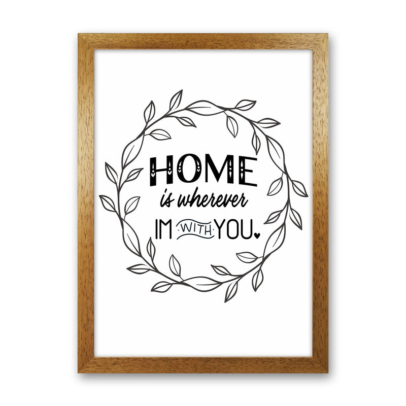 Home With You Art Print by Seven Trees Design Oak Grain