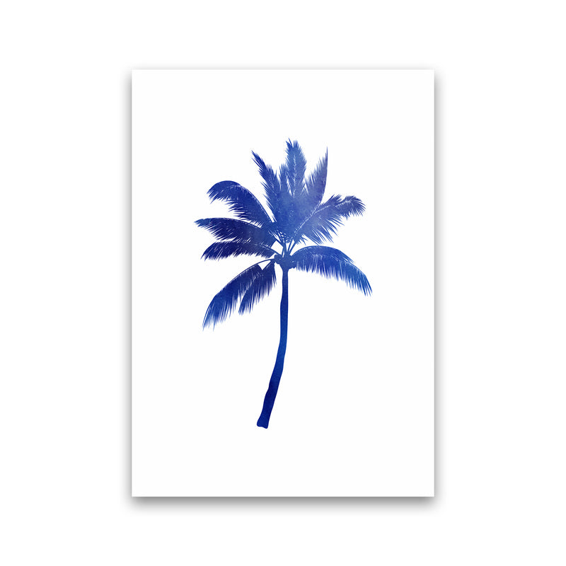 Blue Palm Tree Art Print by Seven Trees Design Print Only
