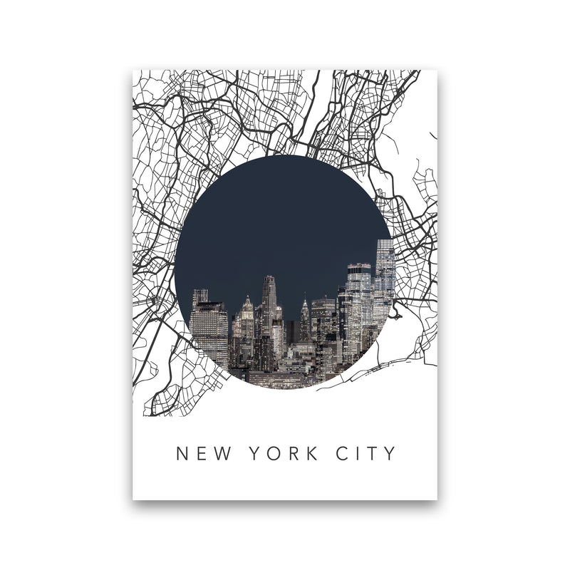 New York City Streets Collage Art Print by Seven Trees Design Print Only