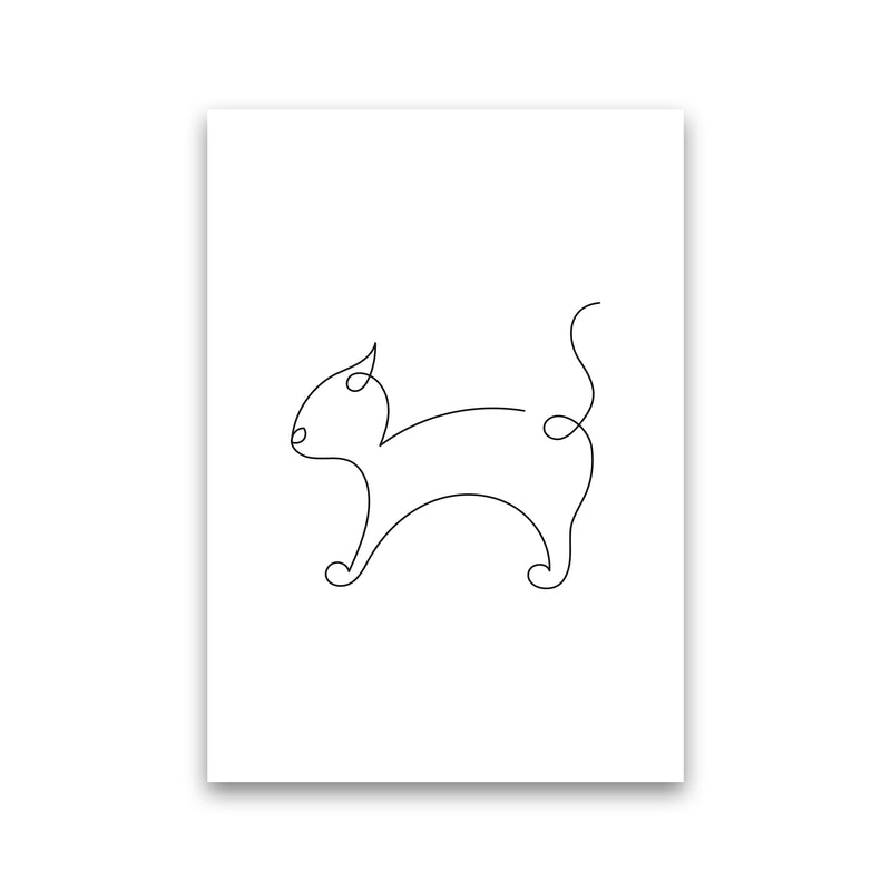 One Line Cat Art Print by Seven Trees Design Print Only