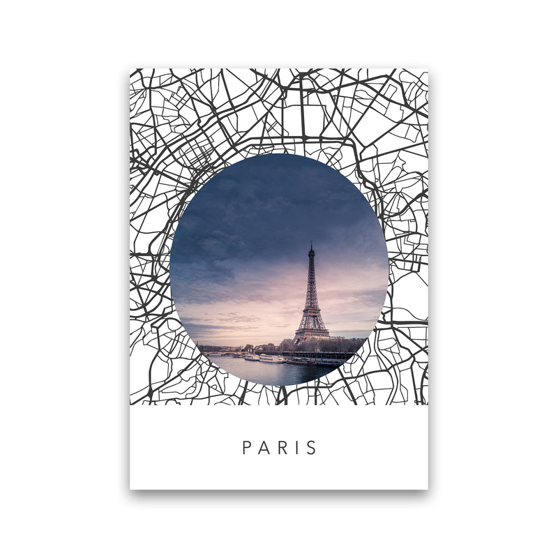 Paris Streets Collage Art Print by Seven Trees Design Print Only