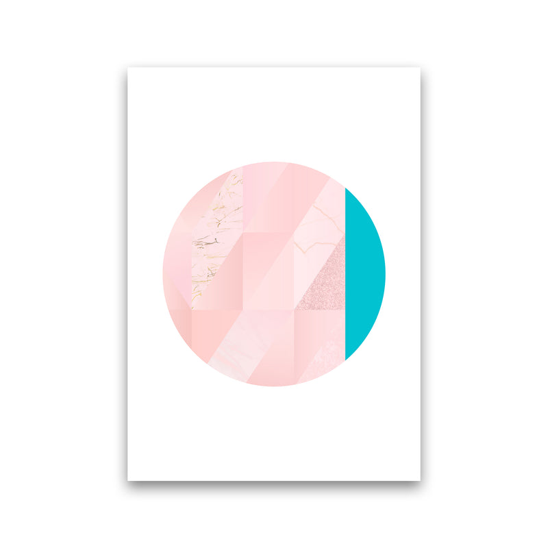 Pink Marble Circle II Abstract Art Print by Seven Trees Design Print Only