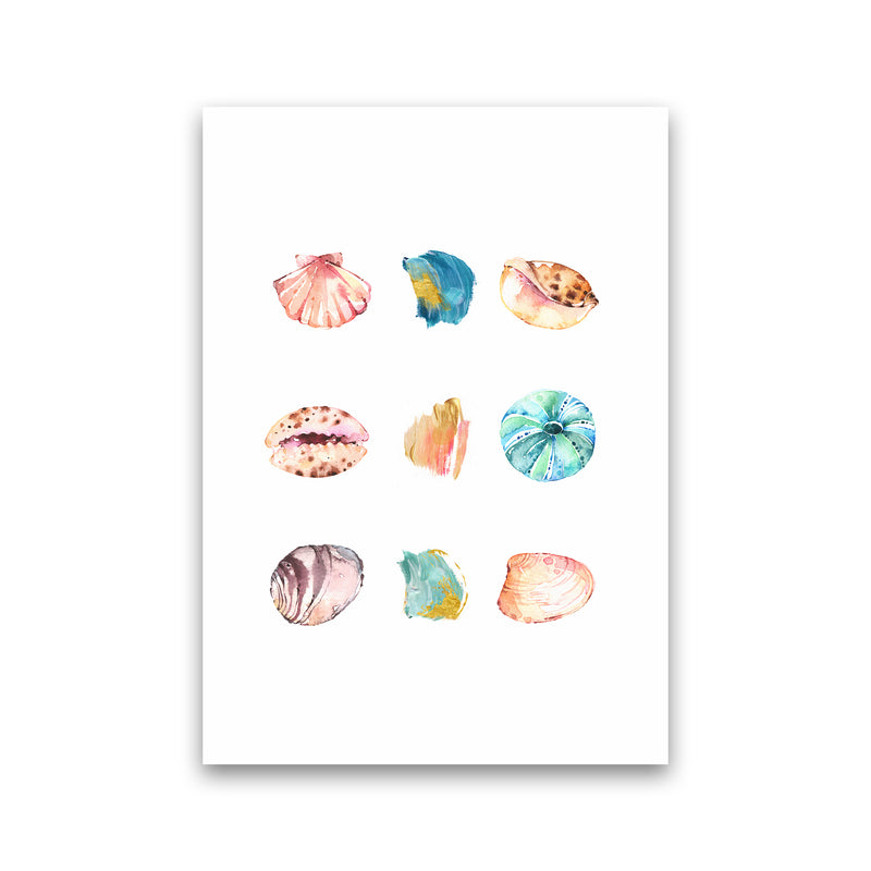 Sea And Brush Strokes II Shell Art Print by Seven Trees Design Print Only