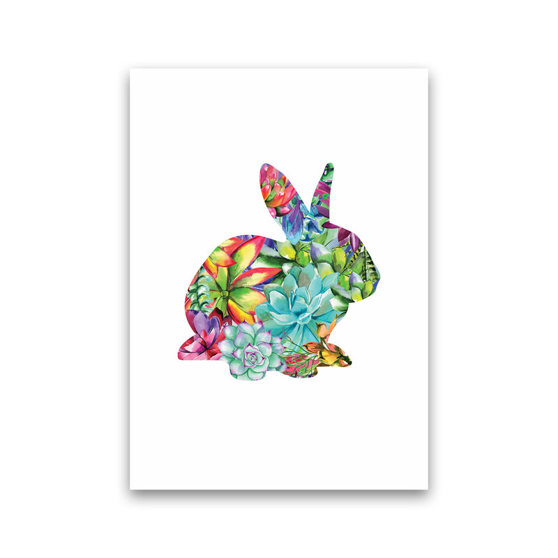 Succulents Bunny Animal Art Print by Seven Trees Design Print Only