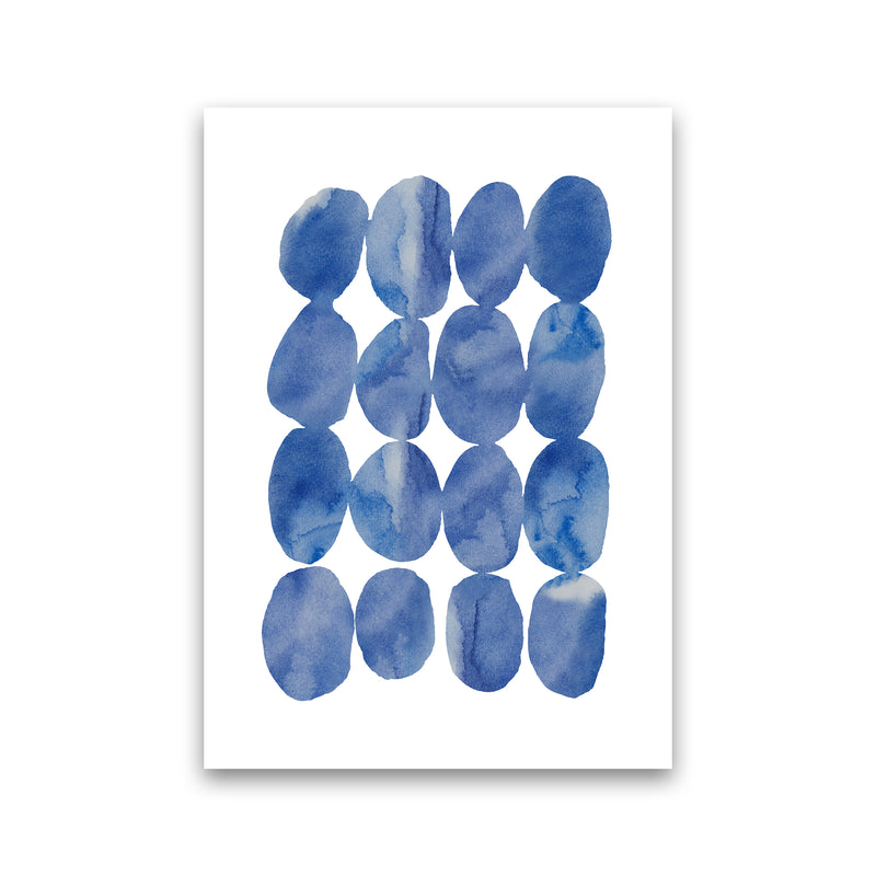 Watercolor Blue Stones Art Print by Seven Trees Design Print Only