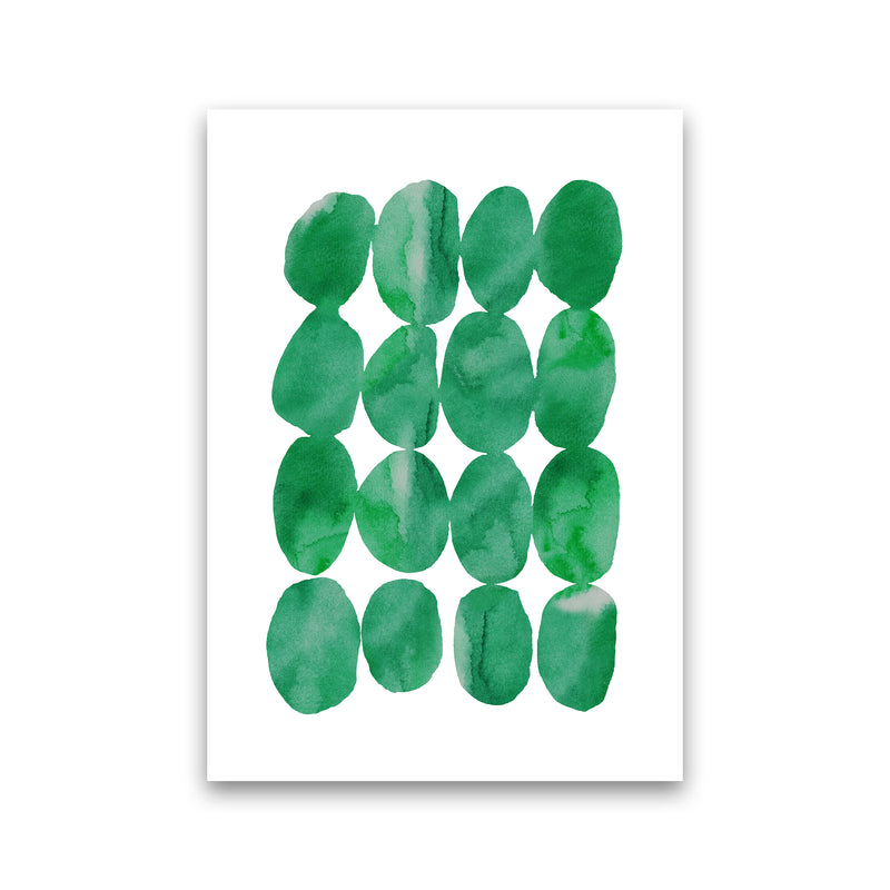 Watercolor Emerald Stones Art Print by Seven Trees Design Print Only