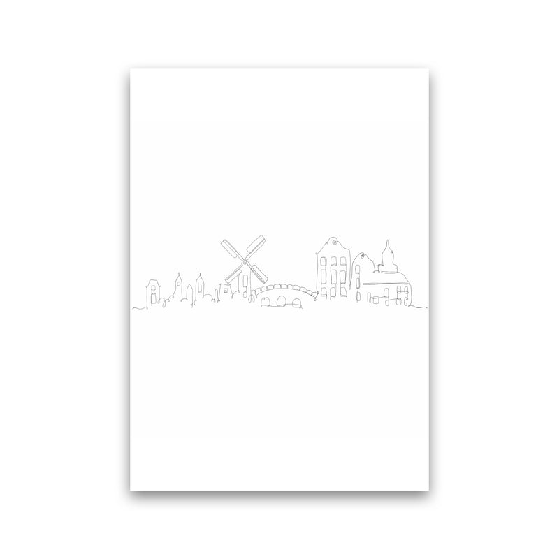 One Line Amsterdam Art Print by Seven Trees Design Print Only