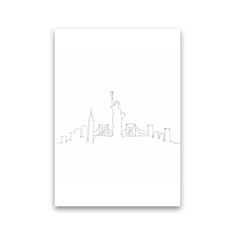 One Line New York Art Print by Seven Trees Design Print Only