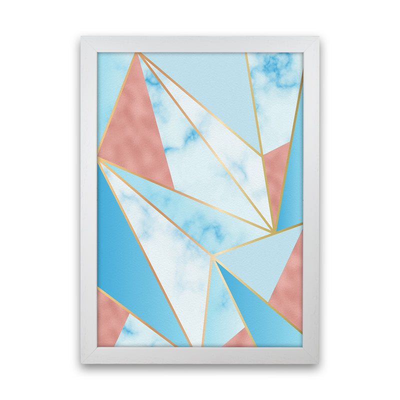 Geometric Sky Art Print by Seven Trees Design White Grain