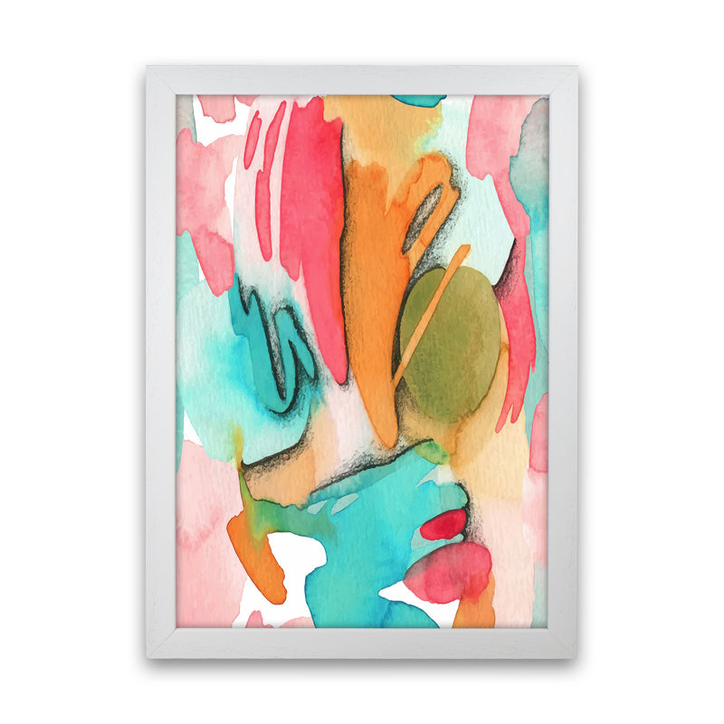 Abstract Watercolor Art Print by Seven Trees Design White Grain