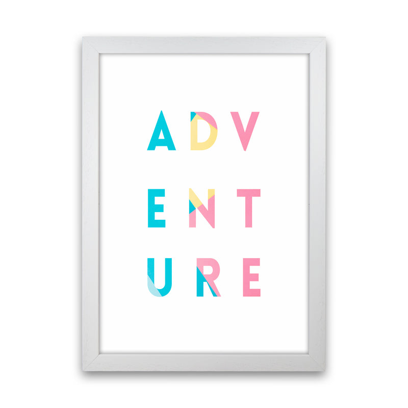 Adventure In Colors Quote Art Print by Seven Trees Design White Grain