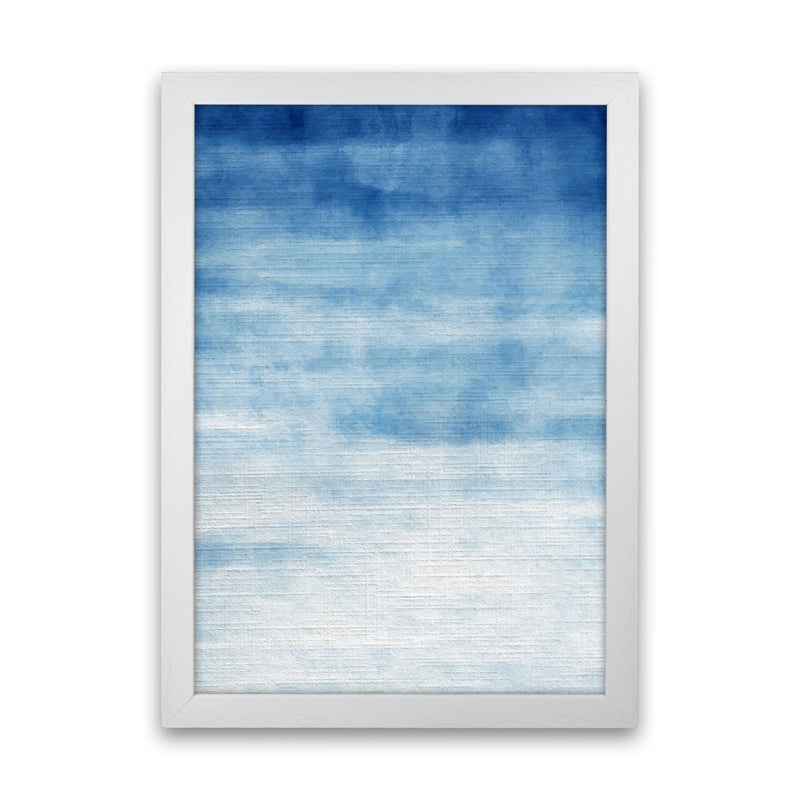 Abstract Blue Art Print by Seven Trees Design White Grain