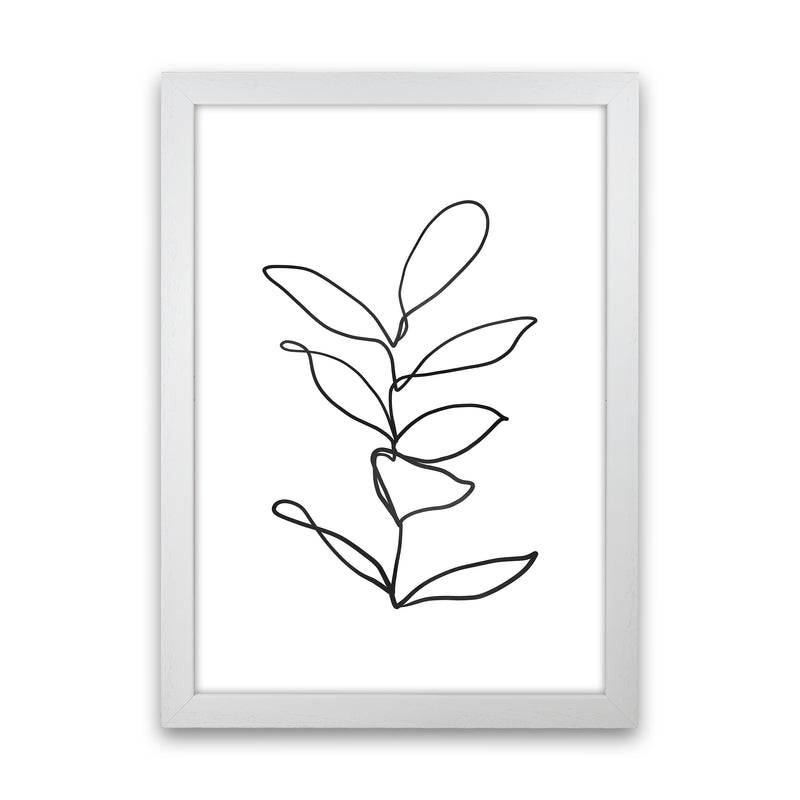 Lines Leaves II Art Print by Seven Trees Design White Grain