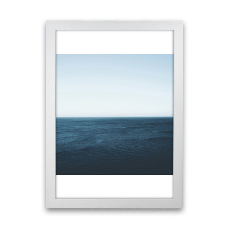 Minimal Ocean Photography Art Print by Seven Trees Design White Grain