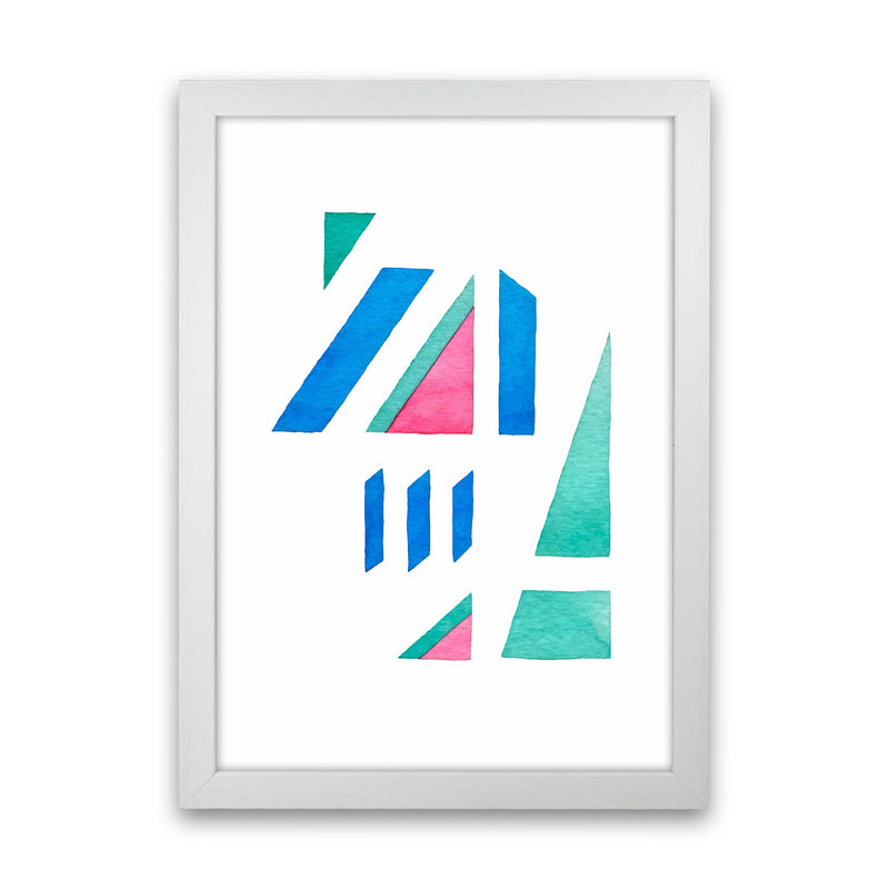 Modern Abstract Watercolor Art Print by Seven Trees Design White Grain