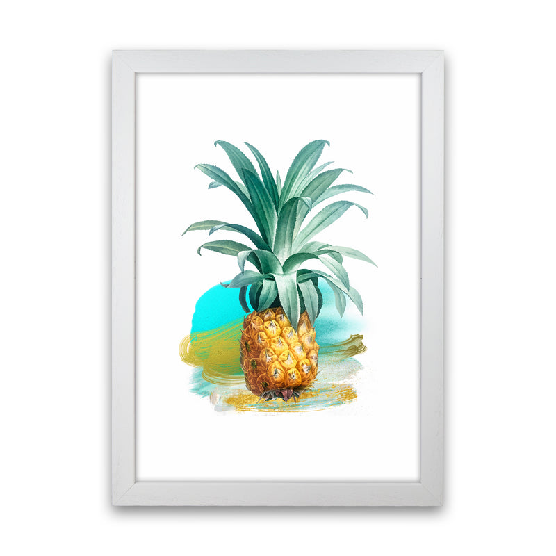 Modern Pineapple Kitchen Art Print by Seven Trees Design White Grain