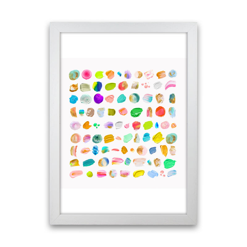 Painting Paradise Abstract Art Print by Seven Trees Design White Grain