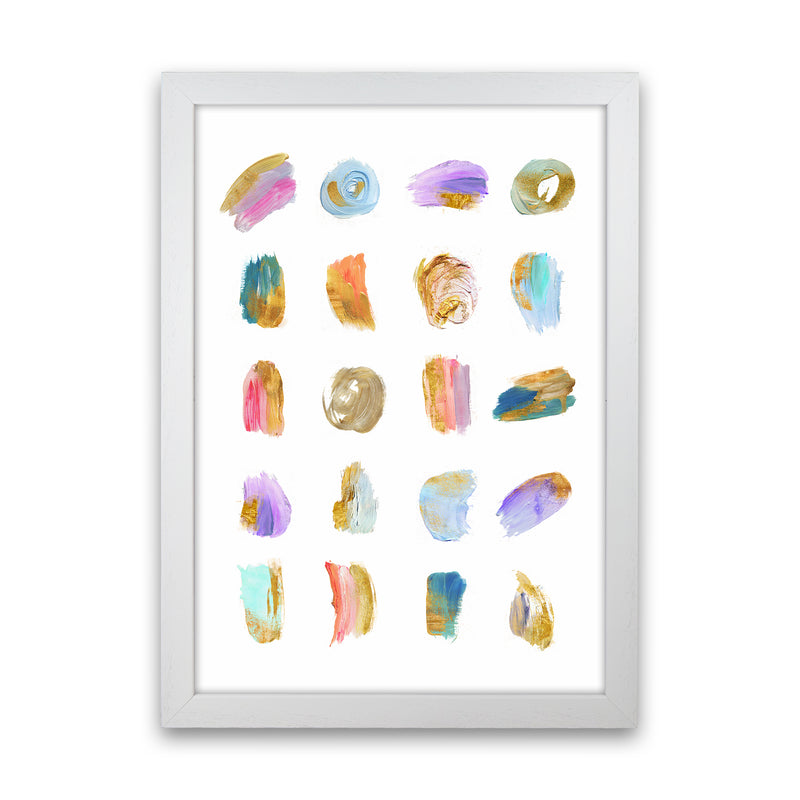 Painting Strokes Abstract Art Print by Seven Trees Design White Grain