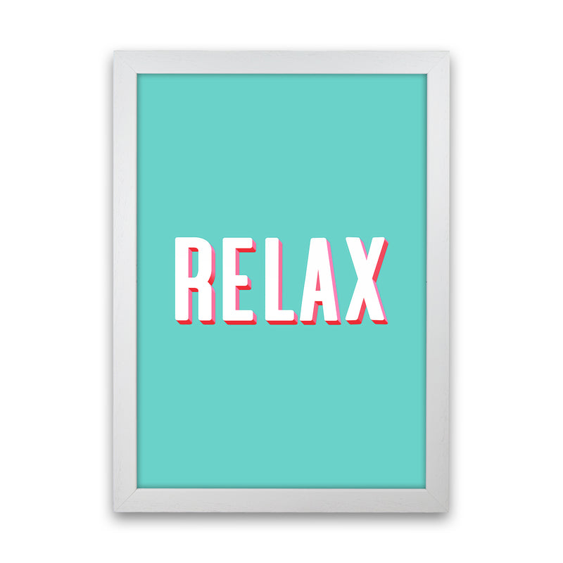 Relax Quote Art Print by Seven Trees Design White Grain