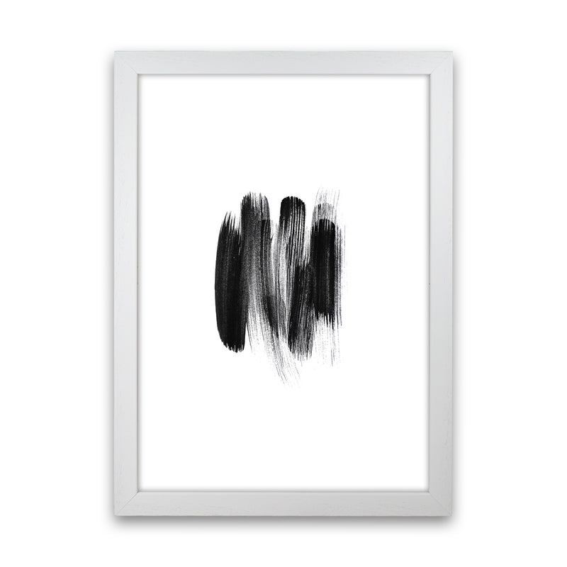 The Black Strokes Abstract Art Print by Seven Trees Design White Grain