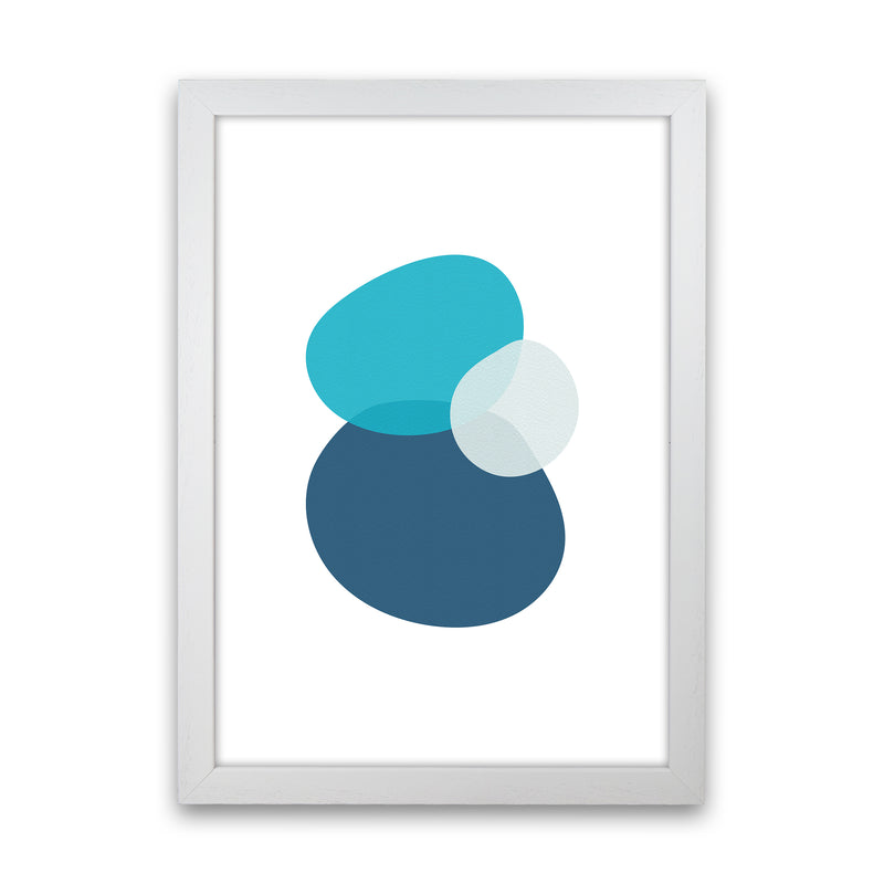Three Stones Abstract Art Print by Seven Trees Design White Grain