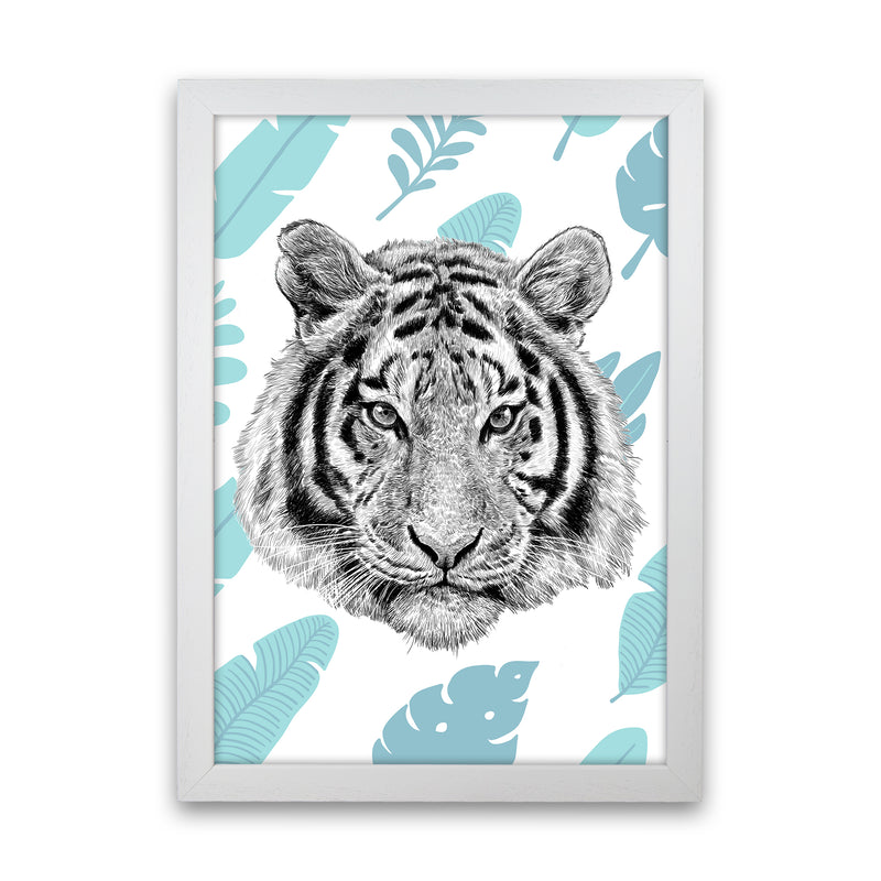 Tropical Tiger Animal Art Print by Seven Trees Design White Grain
