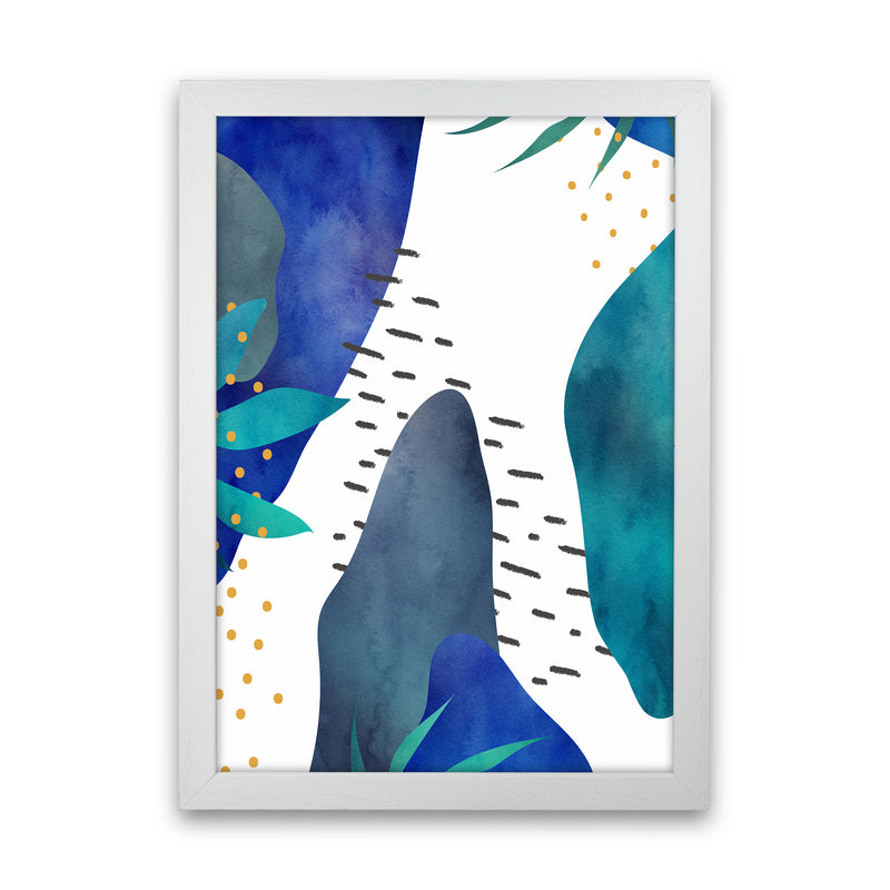 Watercolor Abstract Jungle Art Print by Seven Trees Design White Grain