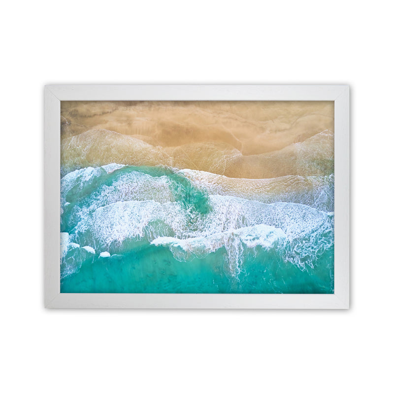 Waves From The Sky Landscape Art Print by Seven Trees Design White Grain