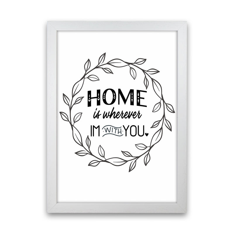 Home With You Art Print by Seven Trees Design White Grain