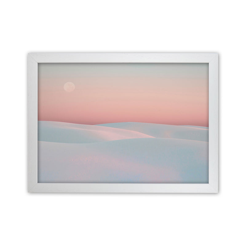 Moon And Dunes Art Print by Seven Trees Design White Grain