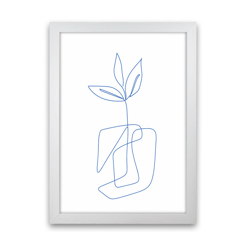 One Line Botanical II Art Print by Seven Trees Design White Grain