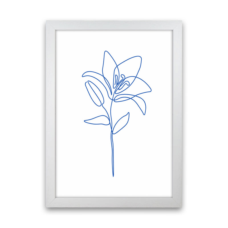 One Line Flower II Art Print by Seven Trees Design White Grain