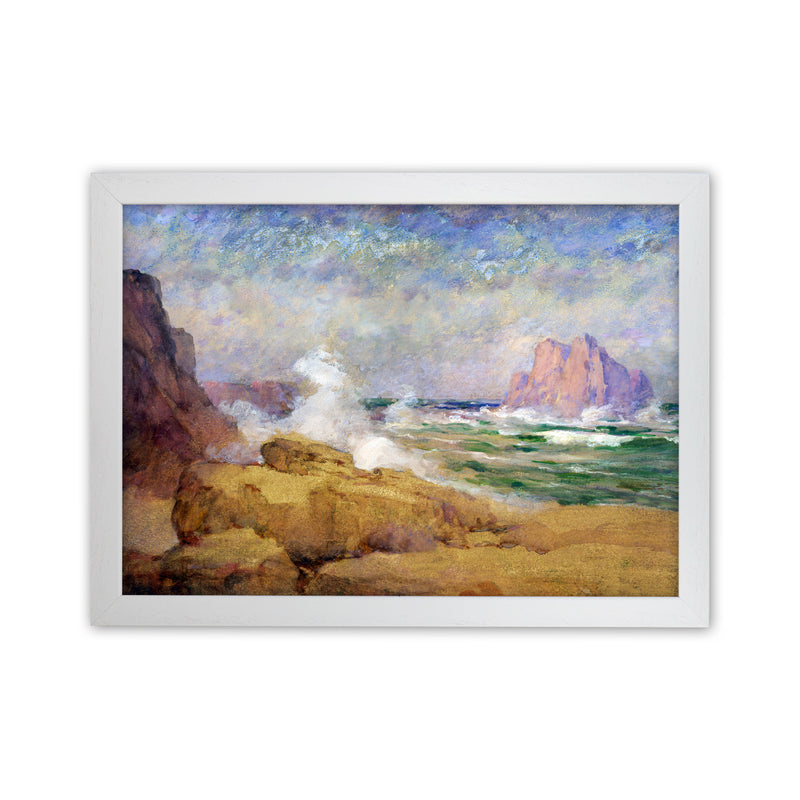 The Ocean and the Bay Painting Art Print by Seven Trees Design White Grain