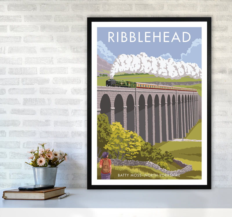 Ribblehead Travel Art Print By Stephen Millership A1 White Frame