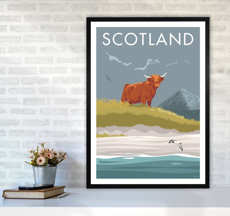 Scotland Angus Travel Art Print By Stephen Millership A1 White Frame