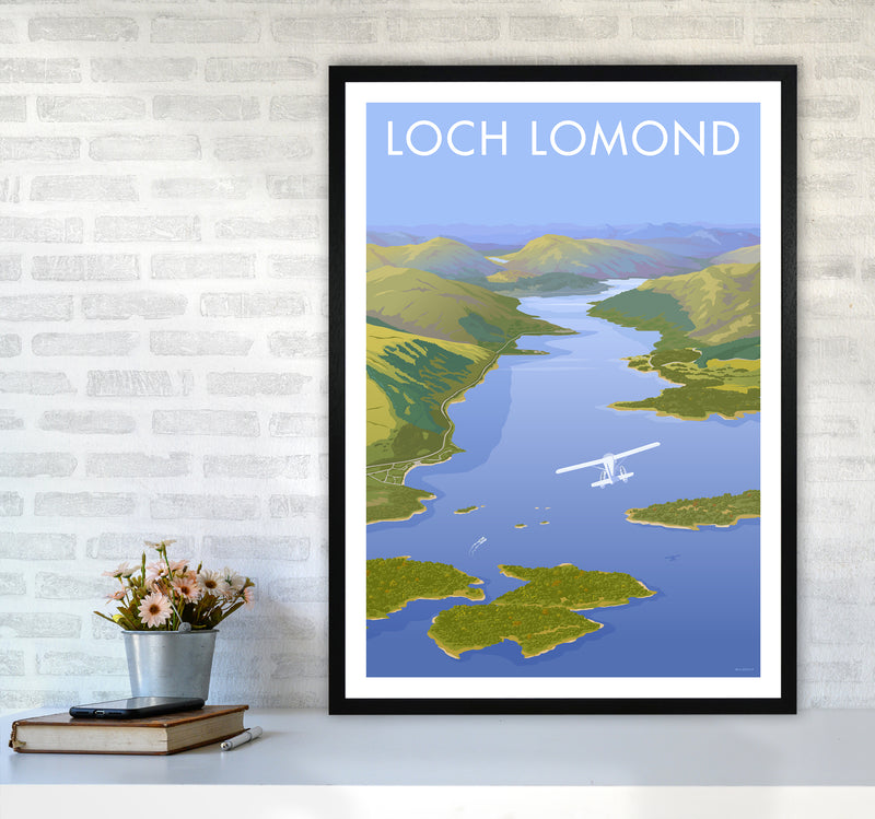Scotland Loch Lomond Travel Art Print By Stephen Millership A1 White Frame