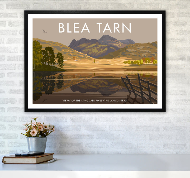 The Lakes Blea Tarn Travel Art Print By Stephen Millership A1 White Frame