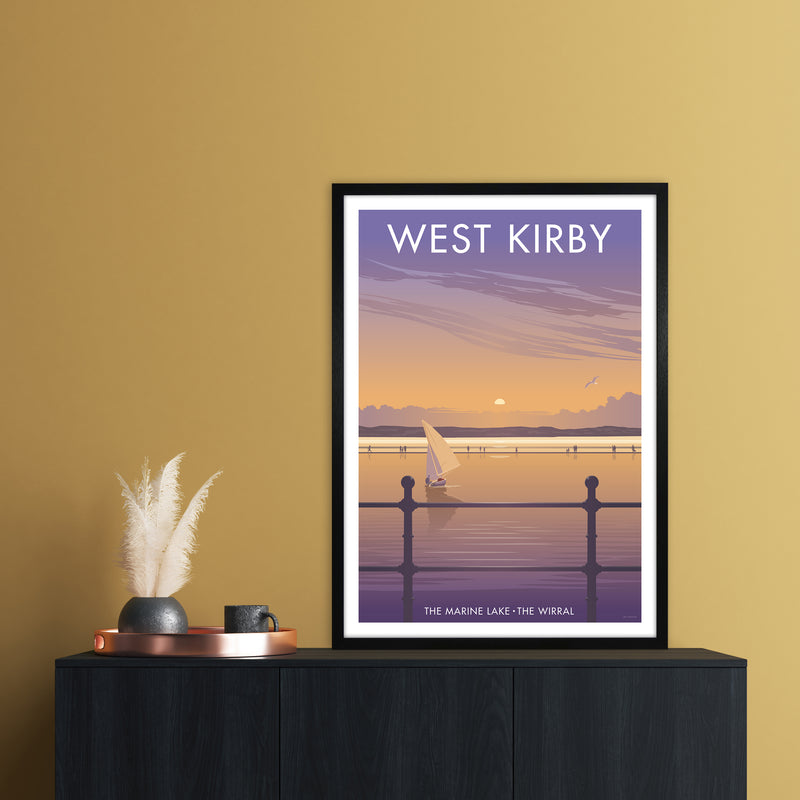 Wirral West Kirby Art Print by Stephen Millership A1 White Frame