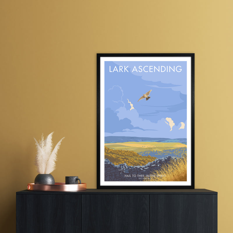 Lark Art Print by Stephen Millership A1 White Frame