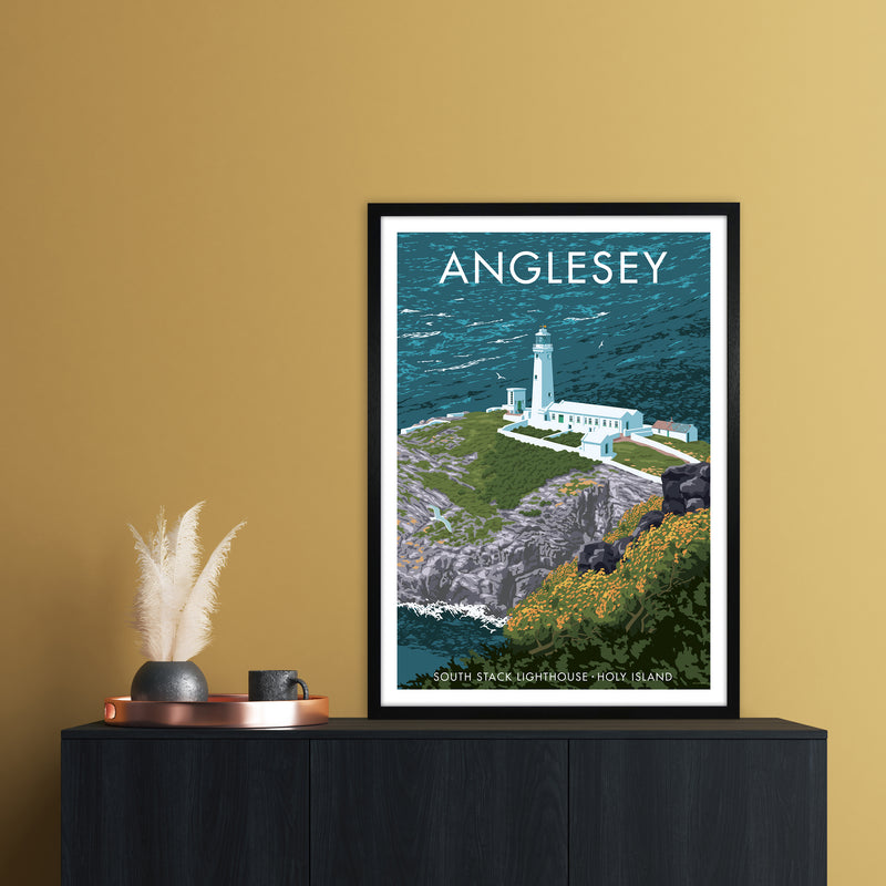 Anglesey Art Print by Stephen Millership A1 White Frame