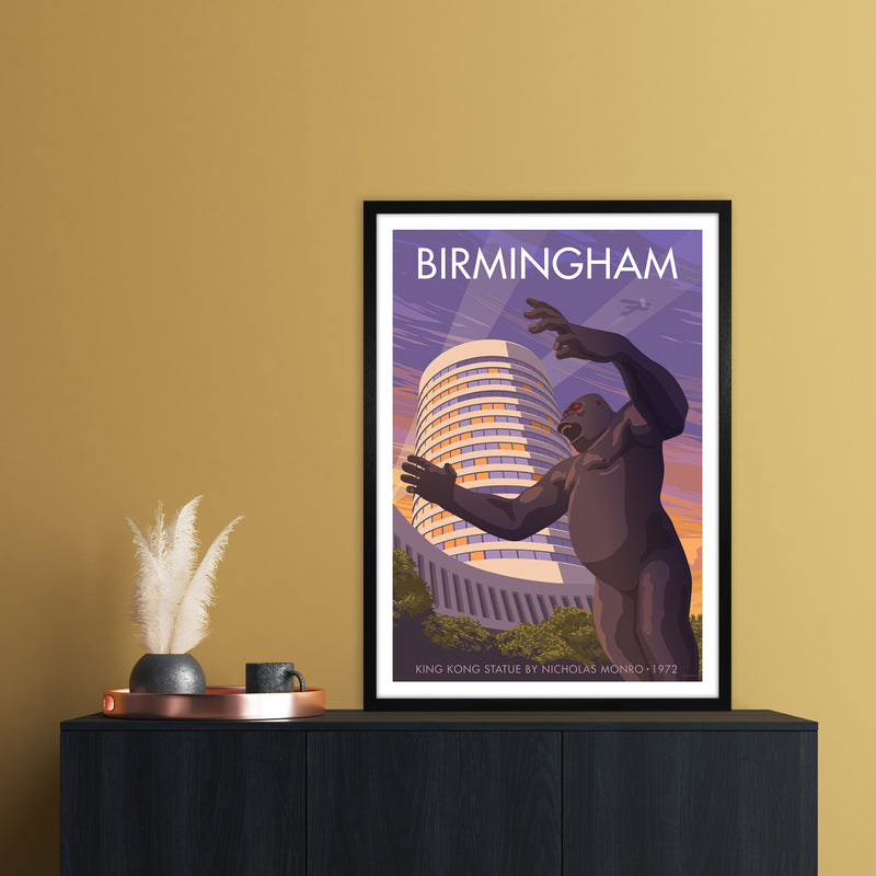 Birmingham King Kong Art Print by Stephen Millership A1 White Frame