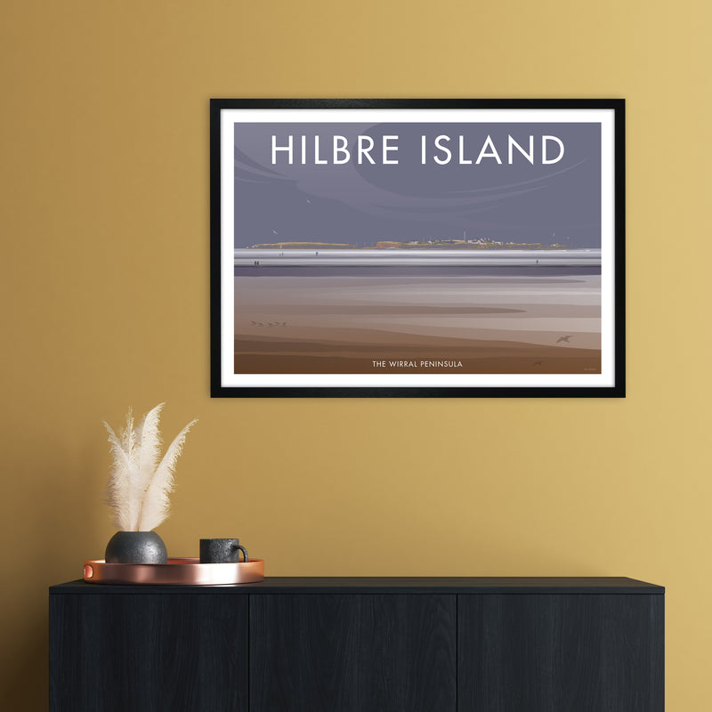 Wirral Hilbre Island Art Print by Stephen Millership A1 White Frame