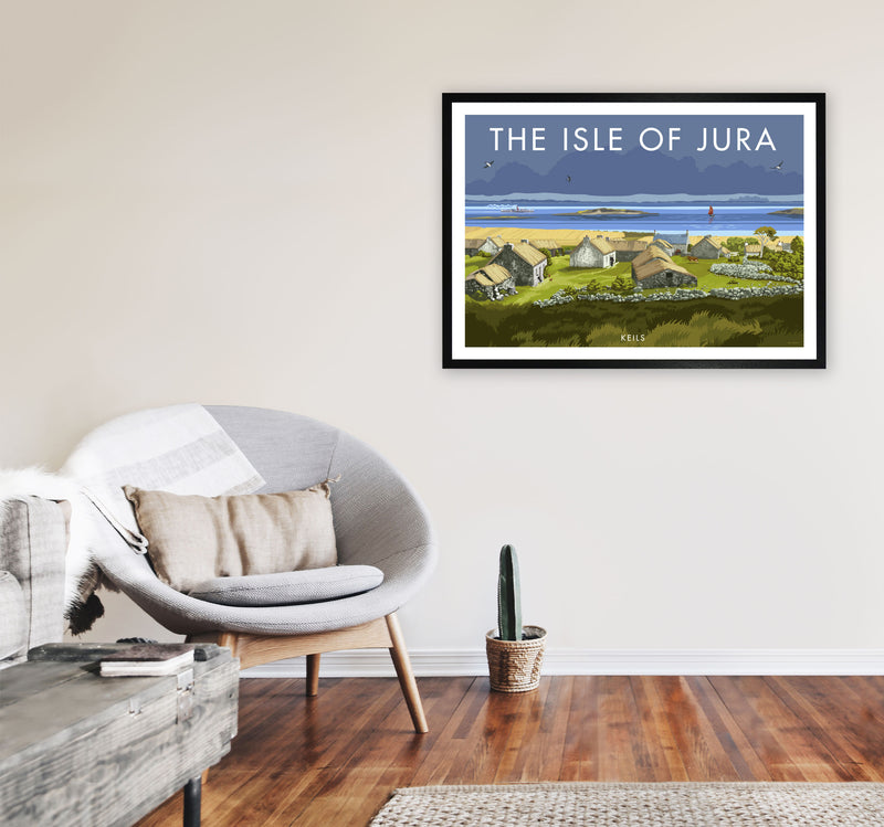 The Isle Of Jura by Stephen Millership A1 White Frame